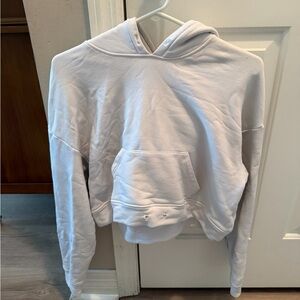 Hollister White Logo Pullover Hoodie